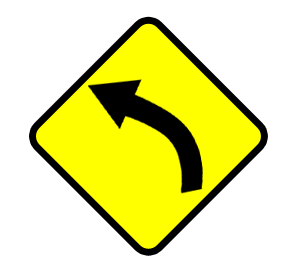 Dangerous Bend Ahead Ireland Road Sign